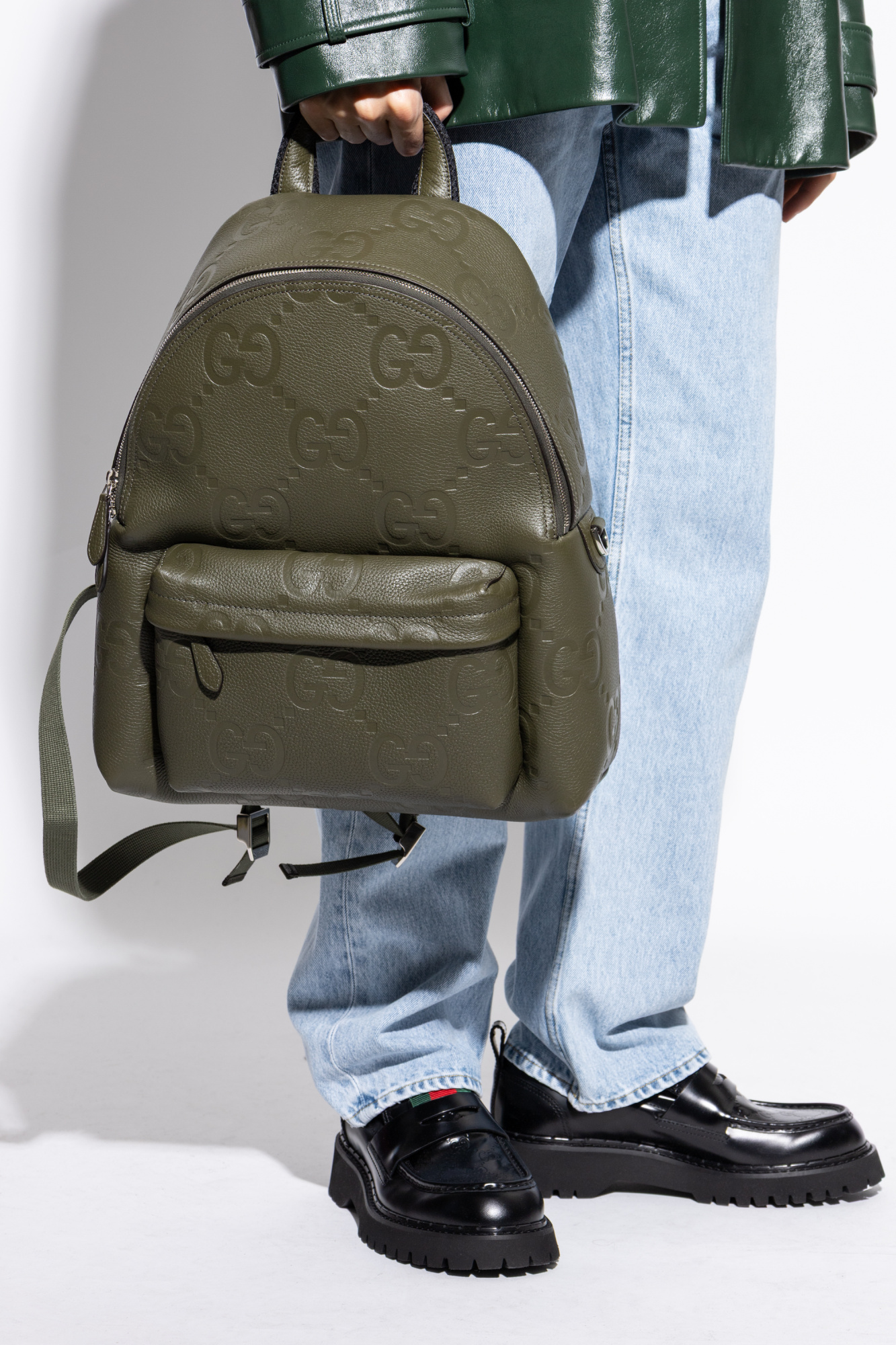 GUCCI＊GG backpack レザー バックパック＊送料込 GUCCI＊GG backpack レザー バックパック＊送料込